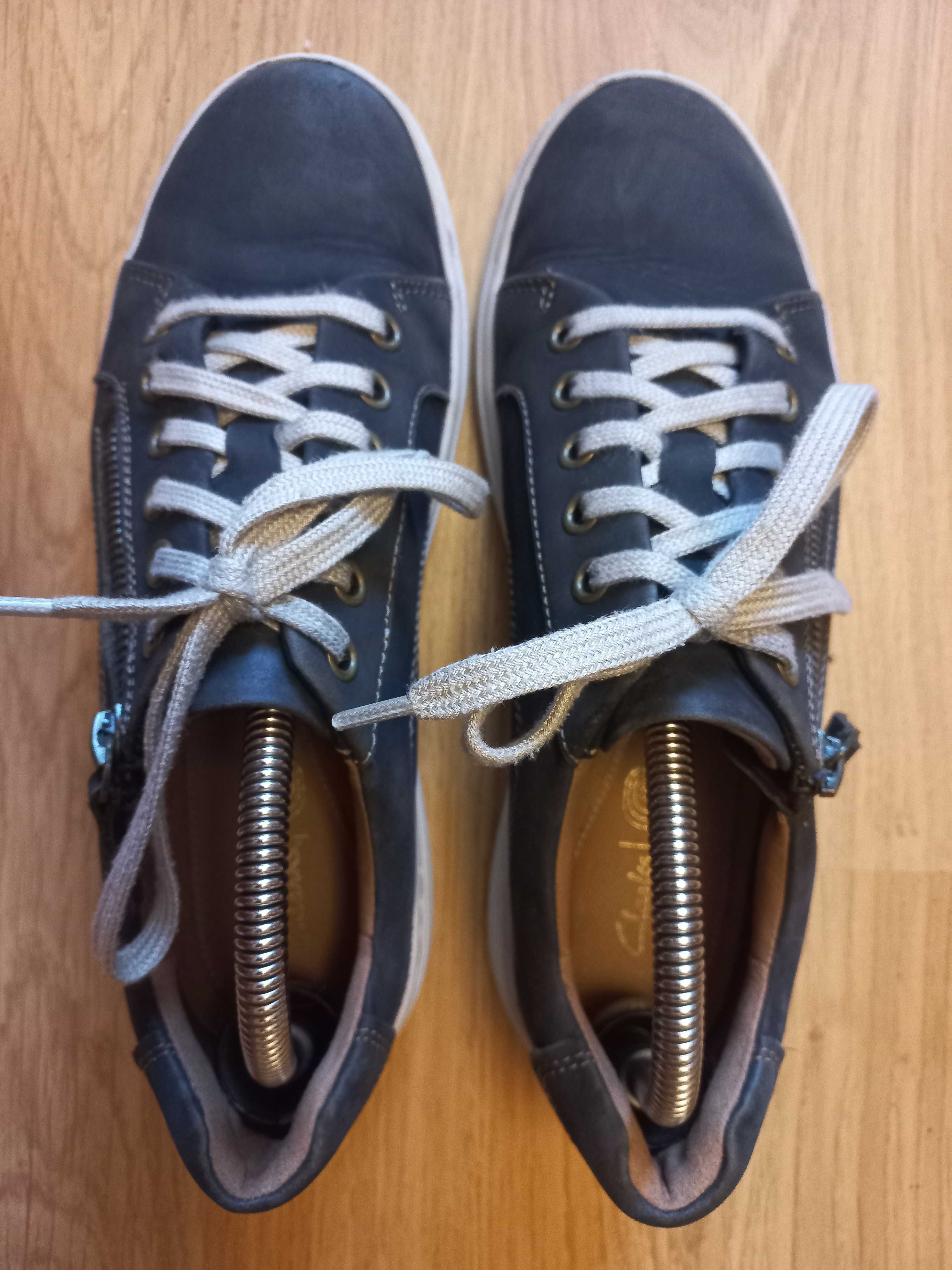 Женские кожаные туфли - мокасины Clarks 38 p.