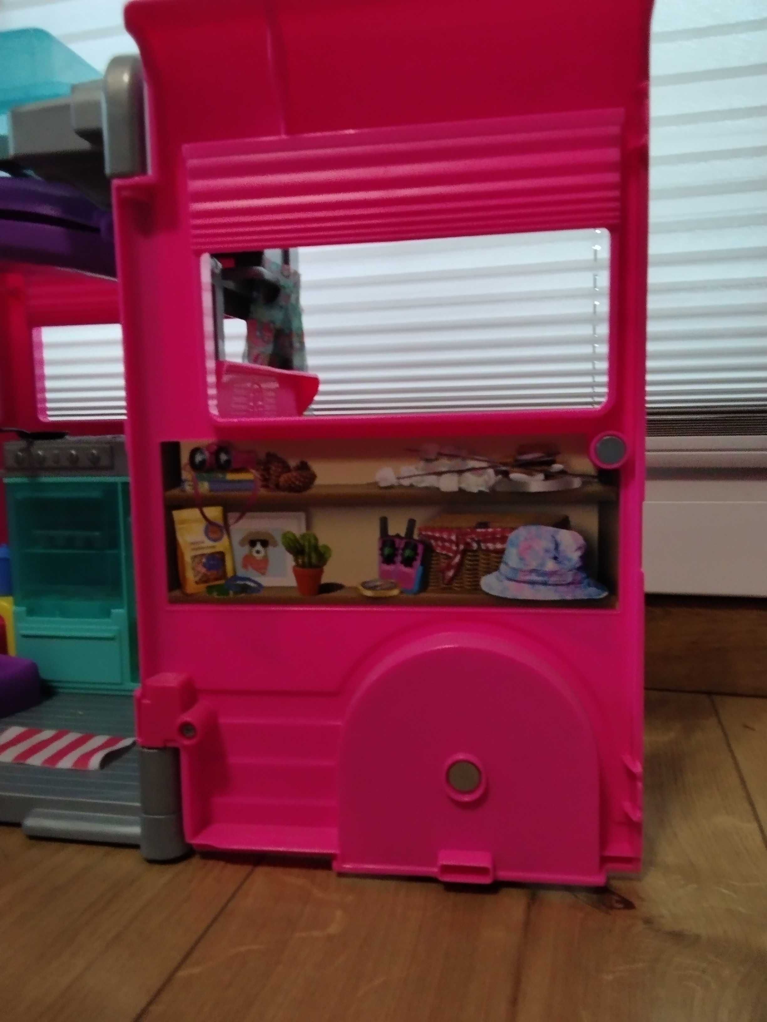 Barbie Kamper Marzeń DreamCamper akcesoria zjeżdżalnia