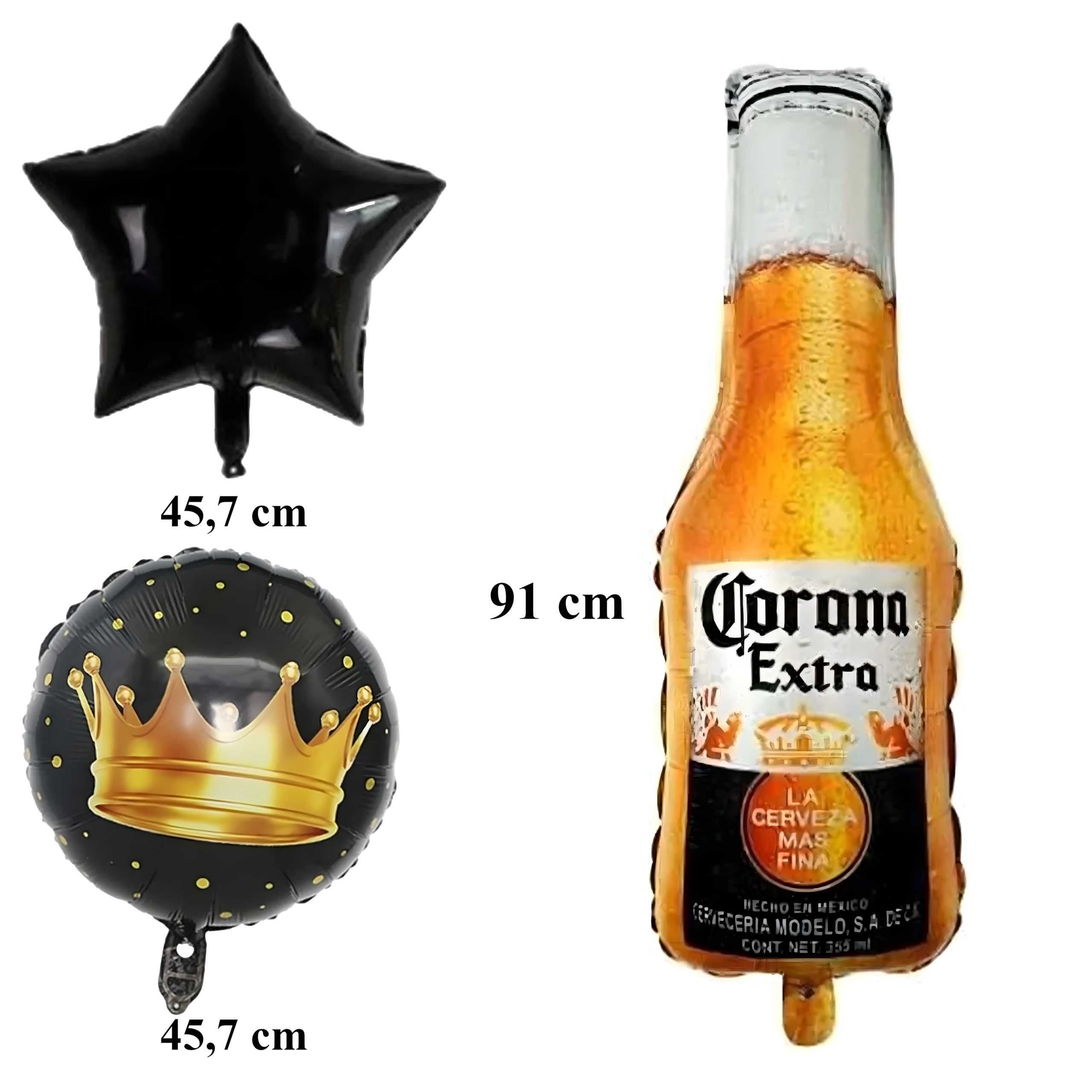 Zestaw Balonów Urodzinowych na Imprezę Butelka Piwa Corona Urodziny
