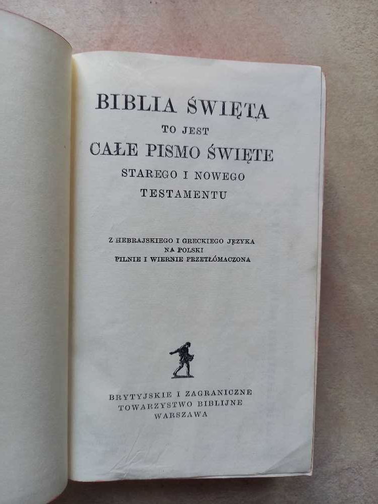 Biblia Gdańska Pismo Święte Stary i Nowy Testament 1972r-średni format