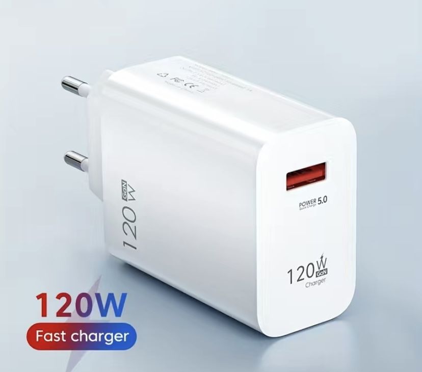 Carregador super fast charging 120w+ cabo usb c