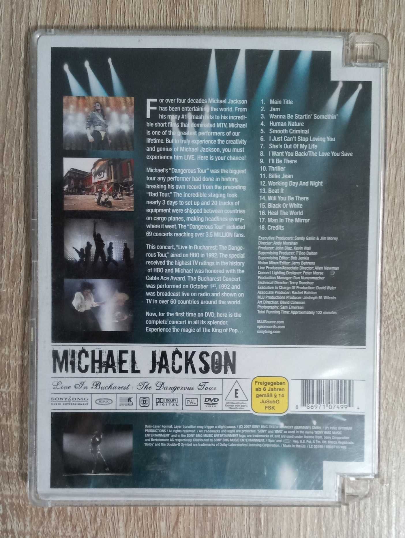 DVDs de concertos (Michael Jackson, Will Smith e Harry Connick)