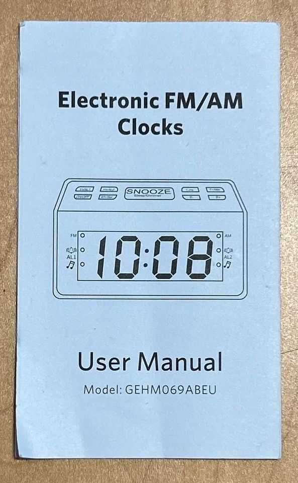 Настільний годинник з будильником, з AM/FM радіо