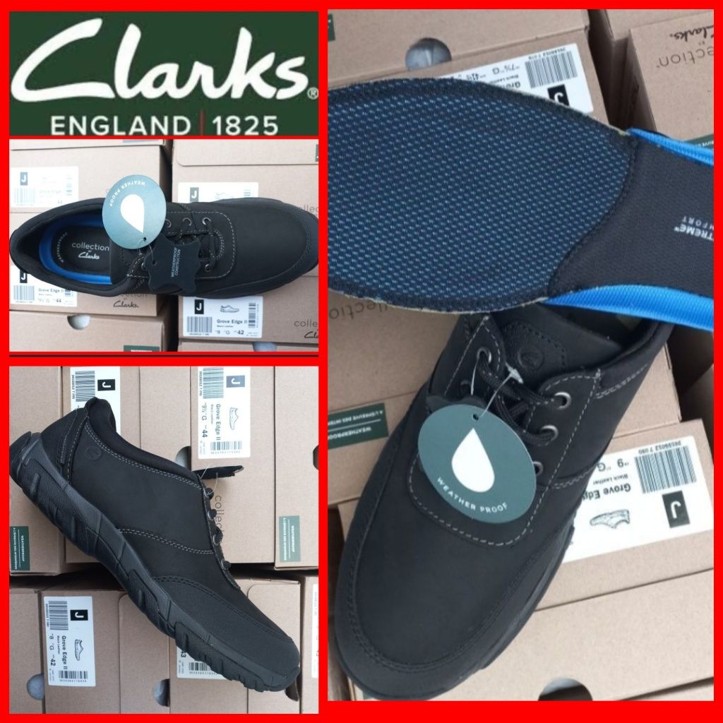 Полуботинки туфлі clarks waterproof.