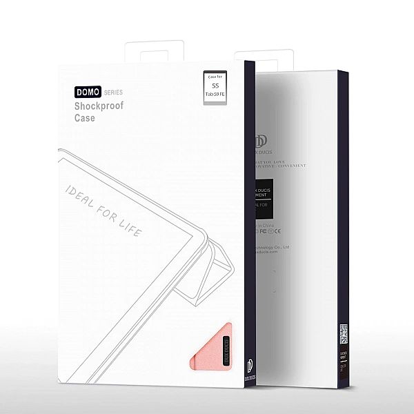 Etui z ekoskóry Dux Ducis Domo z podstawką do Samsung Tab S9 FE+ - róż
