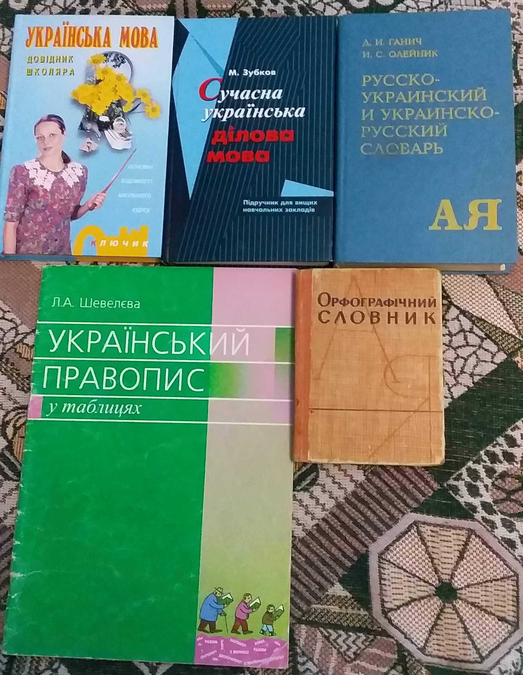 Учебные пособия и словари по украинскому языку для школьников и студ.