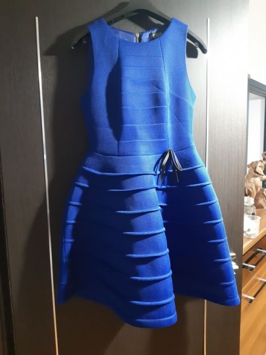 sukienka firmy EMO wesele sylwester rozm 40 kolor chabrowy