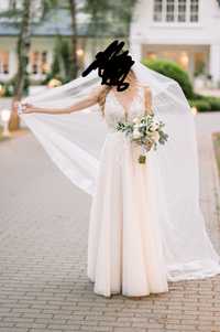 Romantyczna, zwiewna suknia ślubna