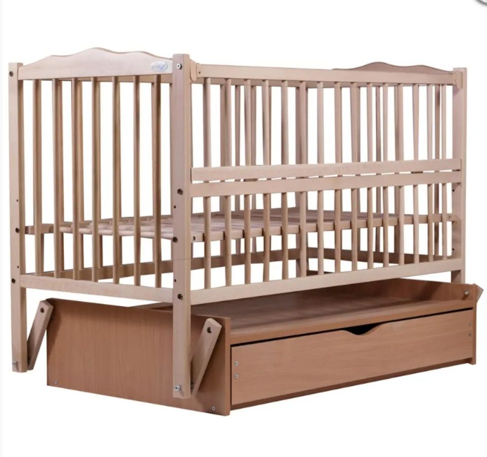 Матрац + Дитяче ліжечко для новонароджених з шухлядою, колиска