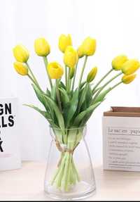 Tulipany silikonowe żółte