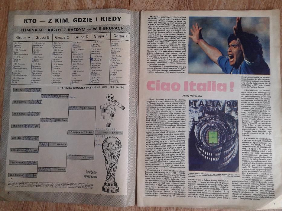 magazyn piłkarski z 1990r
