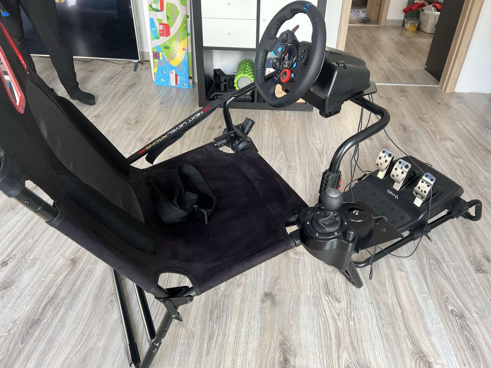 JAK NOWY! Logitech g29 + driving force shifte + fotel NLR PC,PS5,PS4