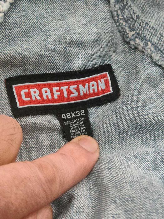 джинсовий комбінезон сraftsman синій. великий розмір 58+!