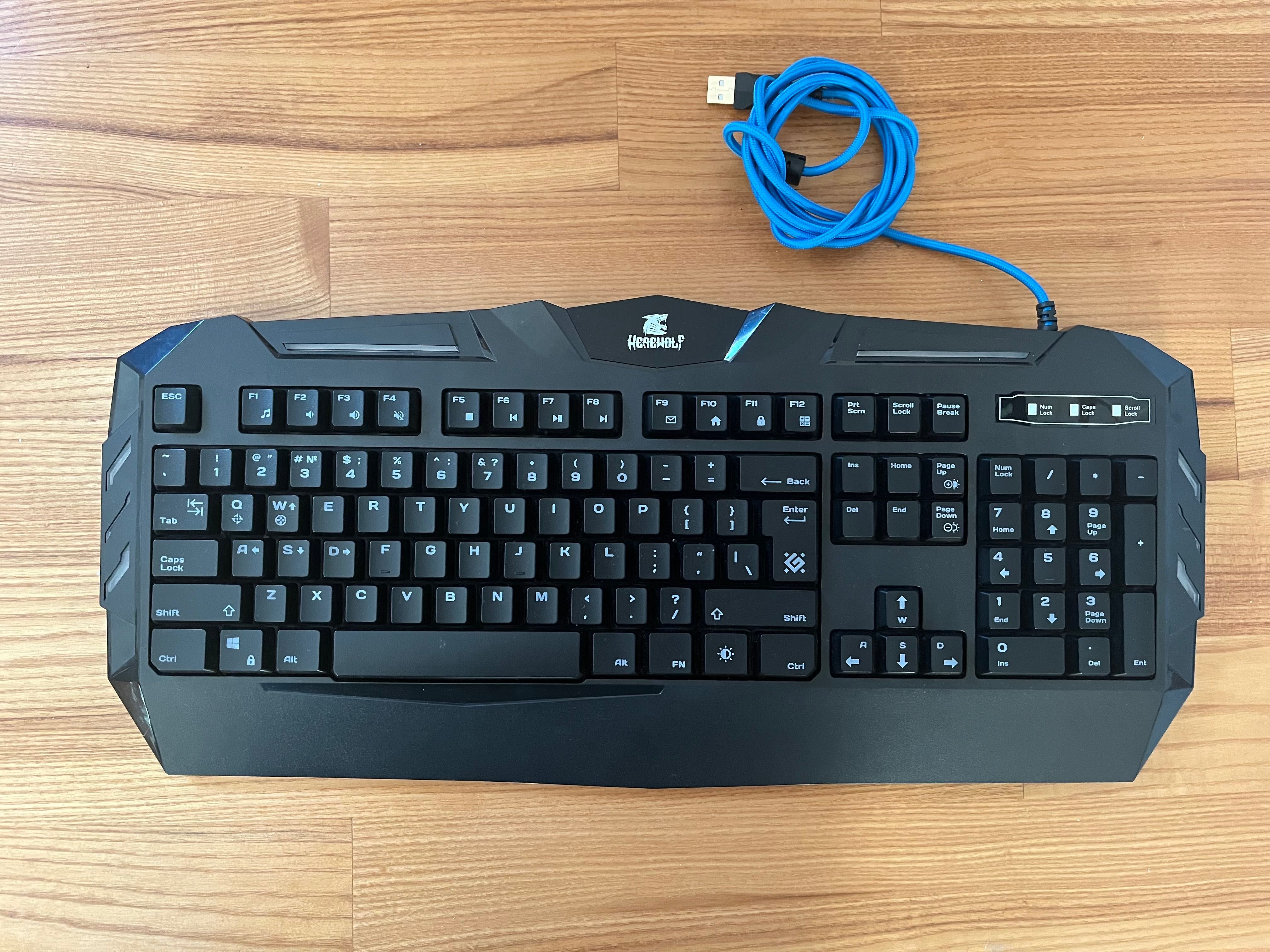 Klawiatura gamingowa Podświetlana RGB LED DEFENDER Warewolf