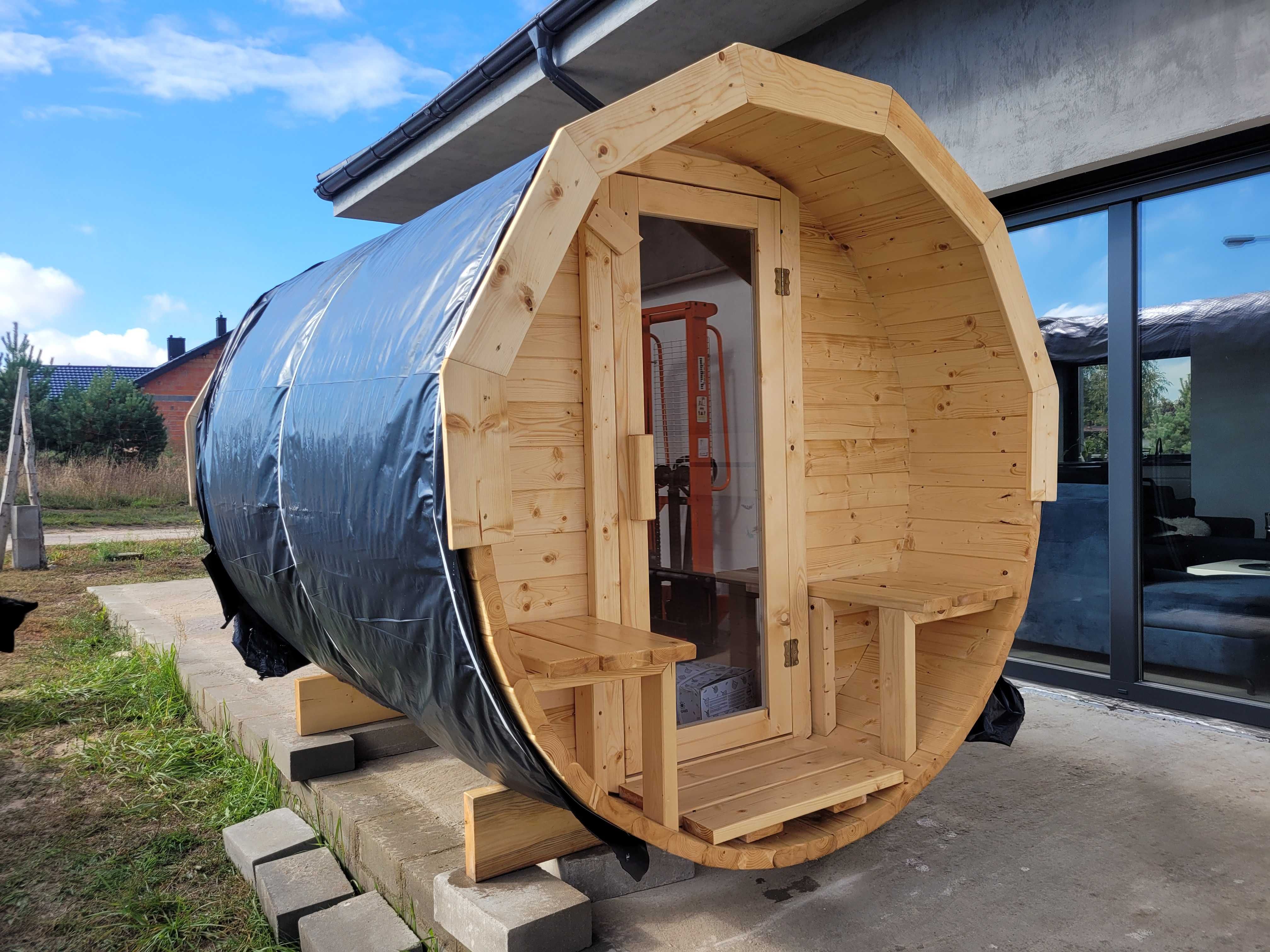 SUPER CENA*sauna BECZKA drewniana*2 x 2*piec na drewno lub elektryczny