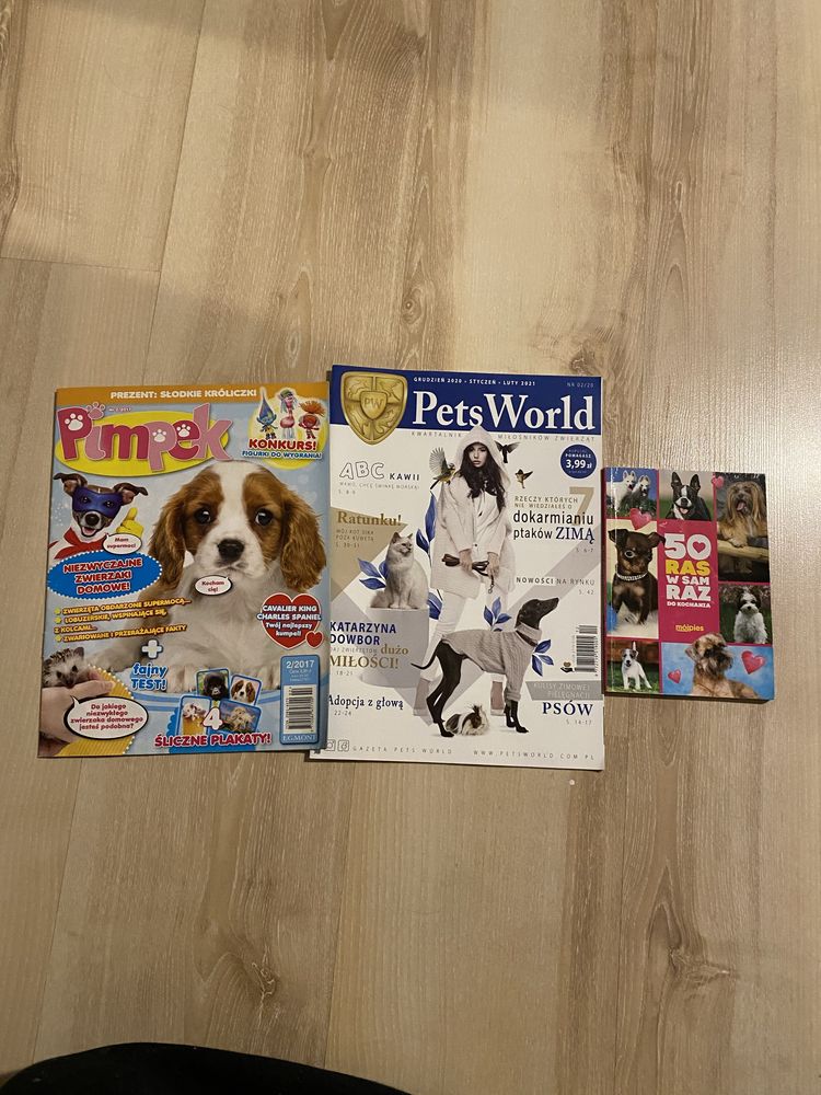 gazetki mój pies z plakatem, 50 ras psów + pimek i pets world
