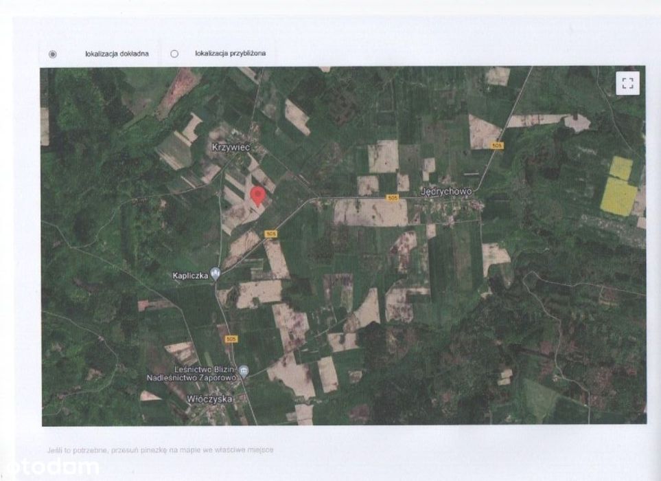 Jędrychowo 6,04 ha , Krzywiec 2,8259 ha sprzedaż dzierżawa