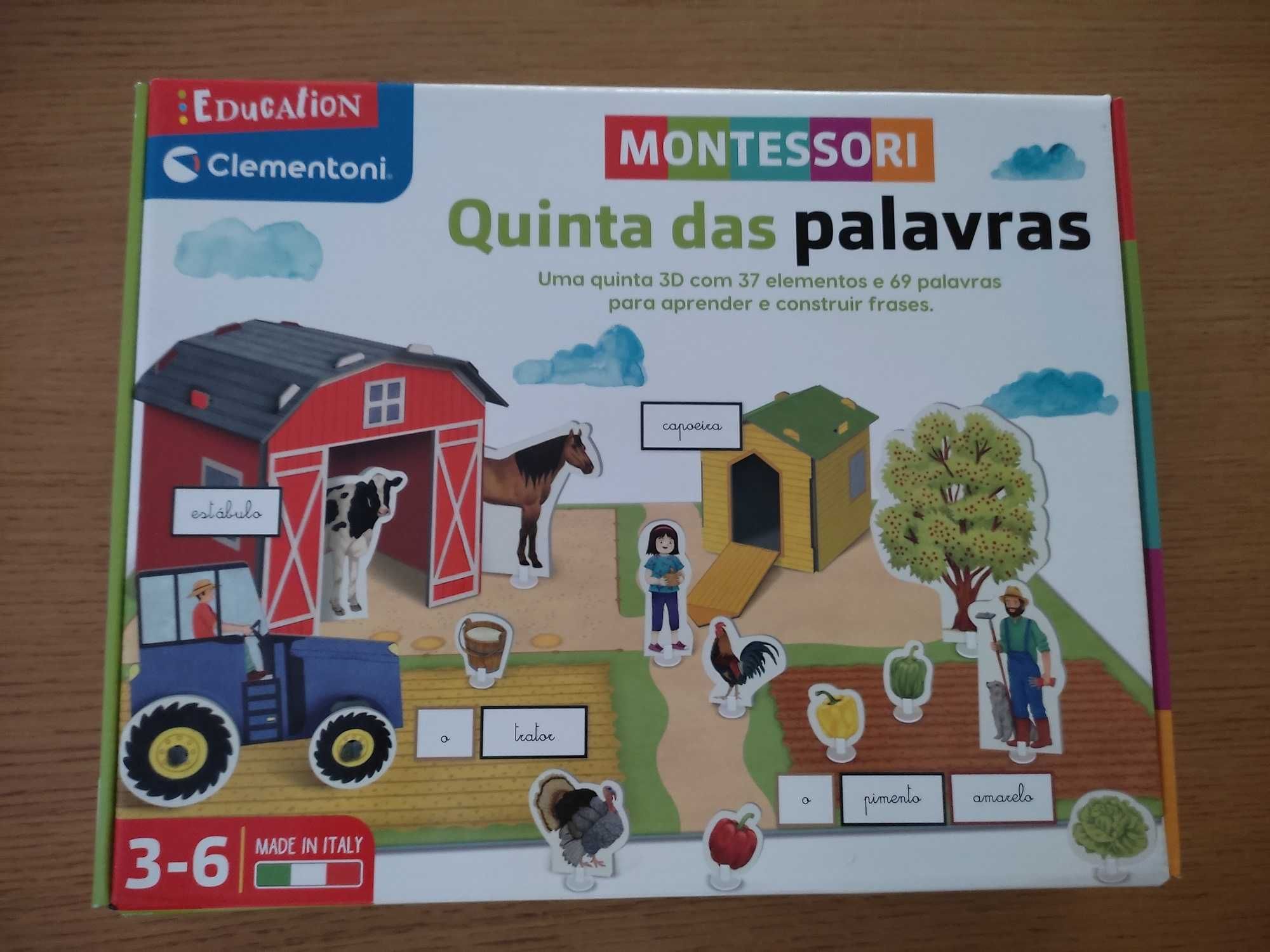 Jogo Montessori da Clementoni "Quinta das palavras", dos 3 aos 6 anos