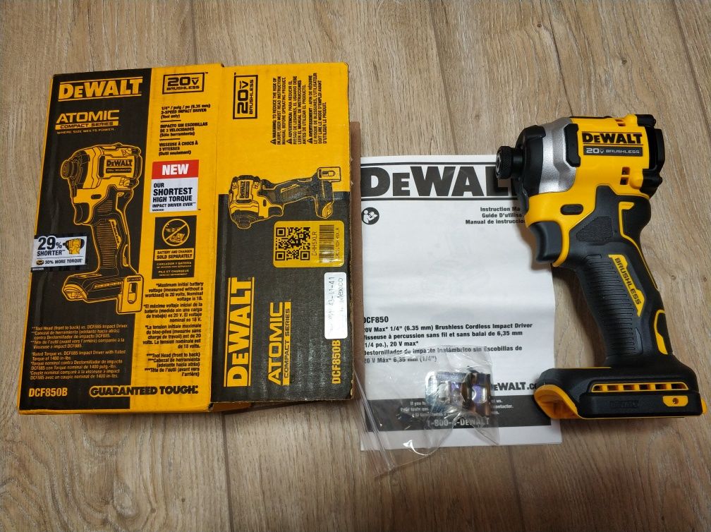 Шуруповерт аккумуляторный ударный бесщеточный DeWALT DCF850 Atomic 20V