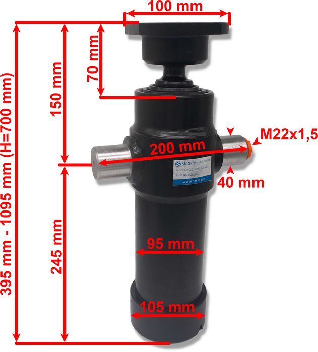 Bezprzewodowy Zestaw Wywrotu KIPRA 2,5m 700mm 24V [8565]