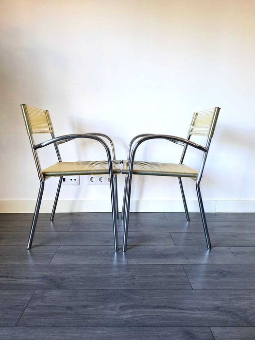 Cadeiras de braços "Spaghetti" 70/80s.  Vintage Armchairs