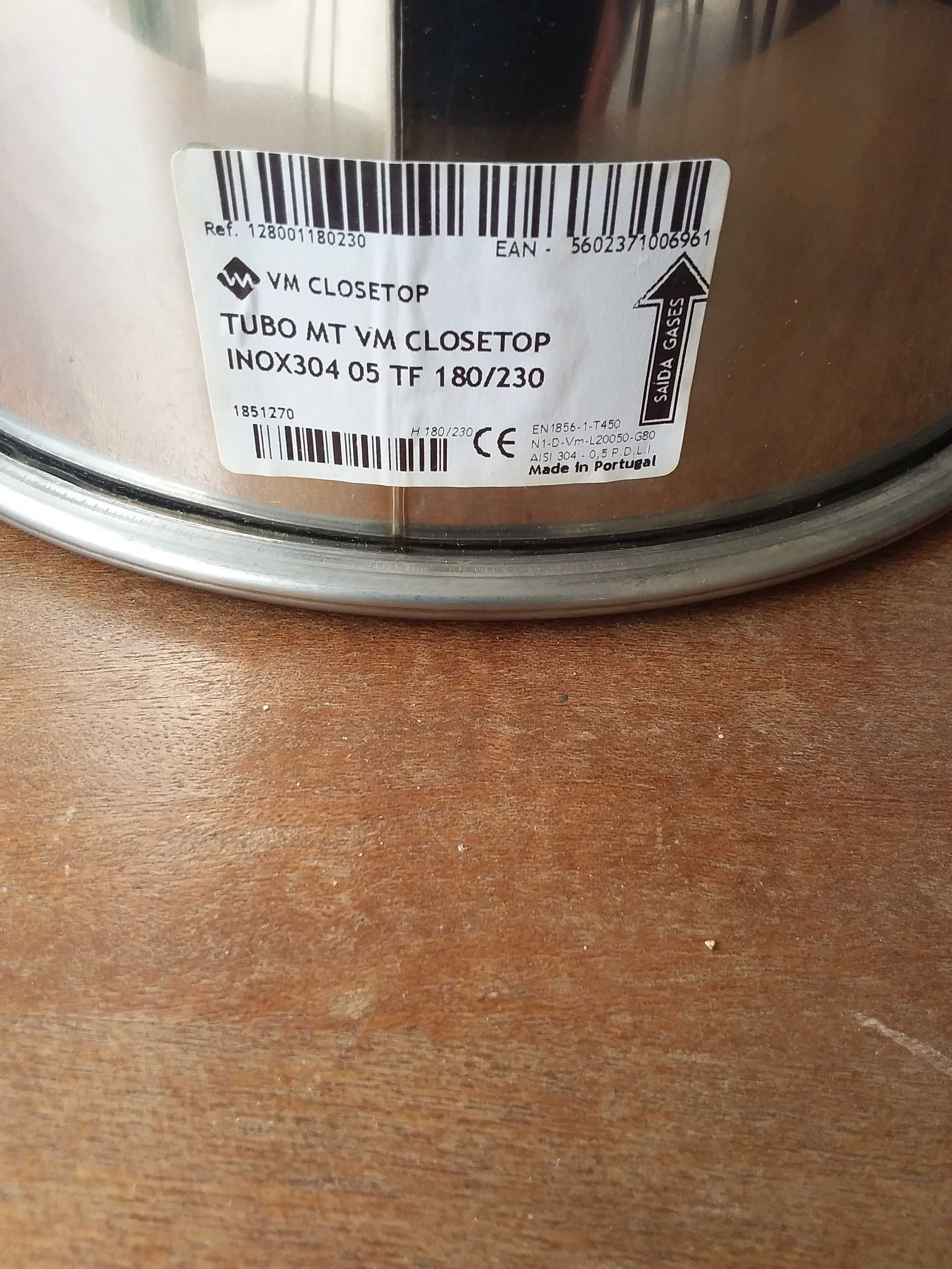 TUBO Chaminé INOX PAREDE DUPLA VM