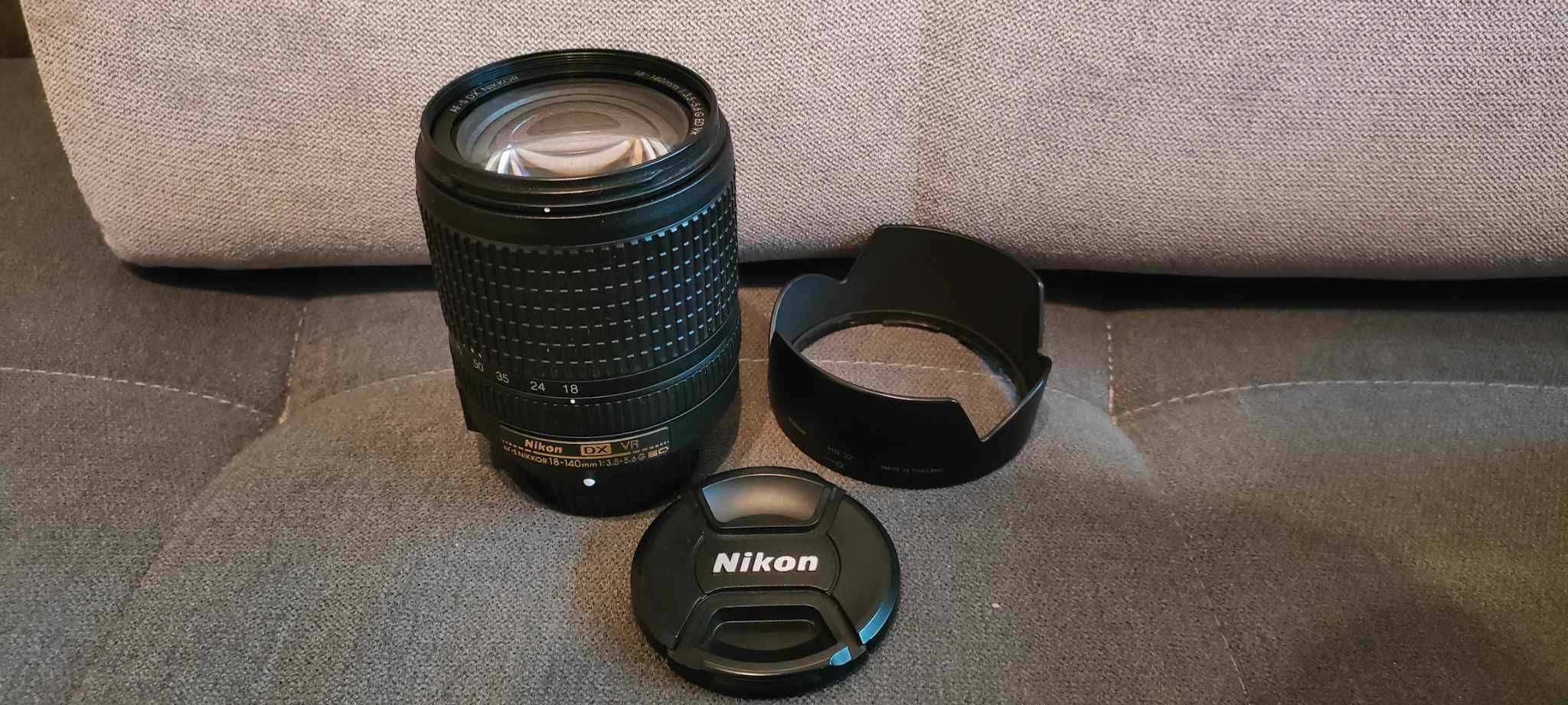Obiektyw Nikon F Nikkor 18-140 F/3.5-5.6 G VR - STAN IDEALNY