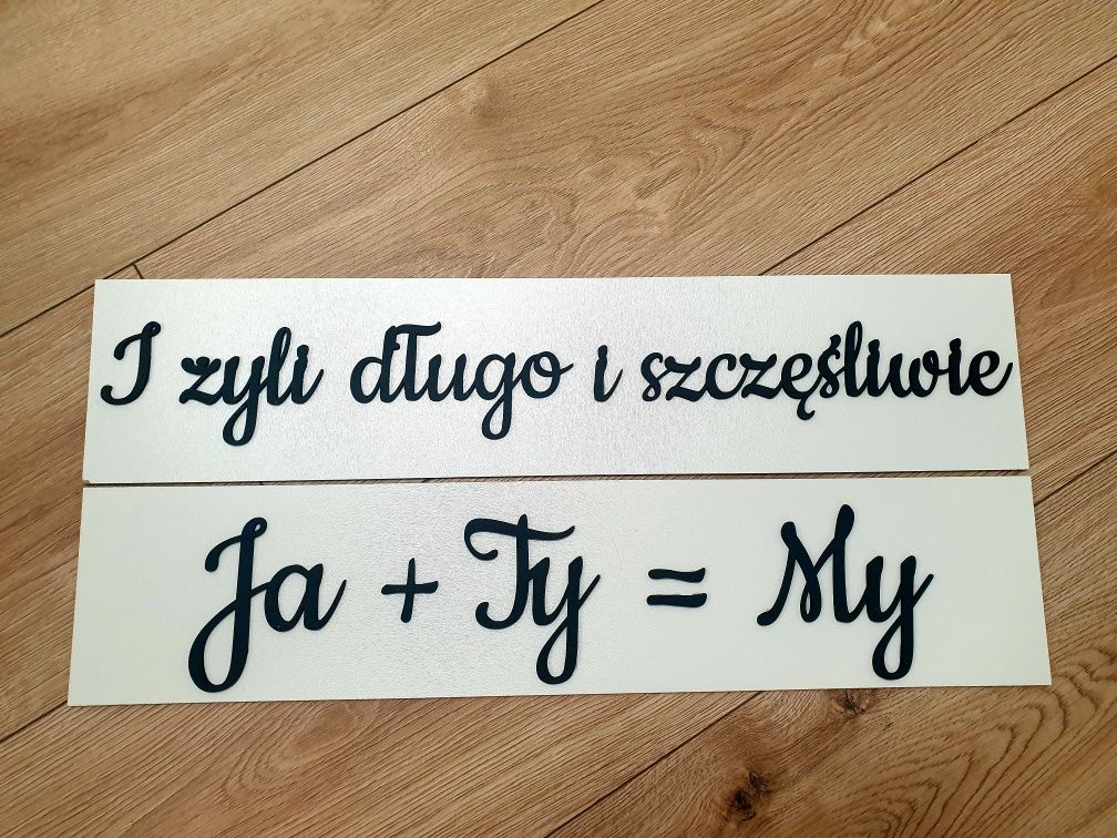 Tablice rejestracyjne ślub wesele i żyli długo i szczęśliwie