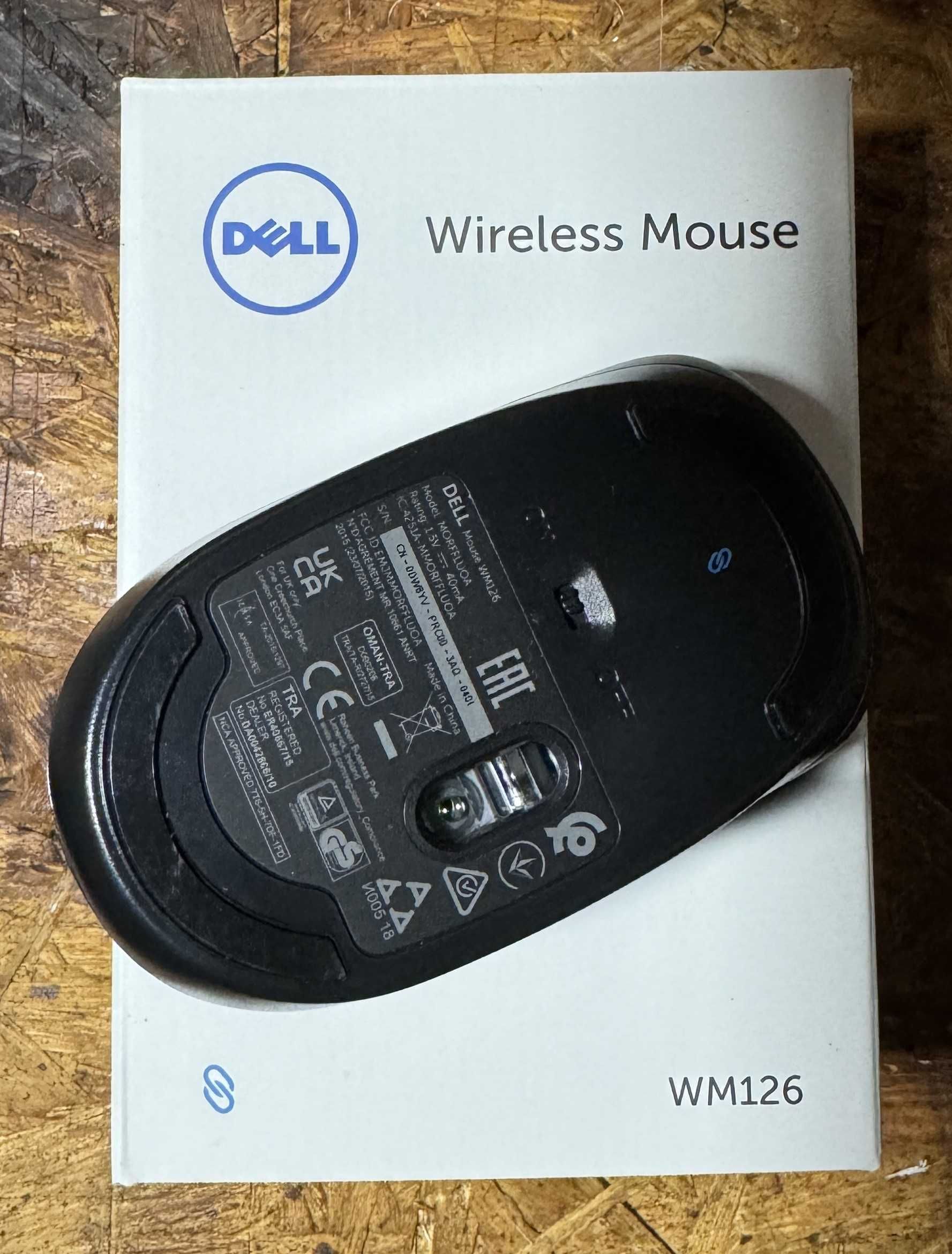 Myszka bezprzewodowa Dell WM126 czarna - nowa