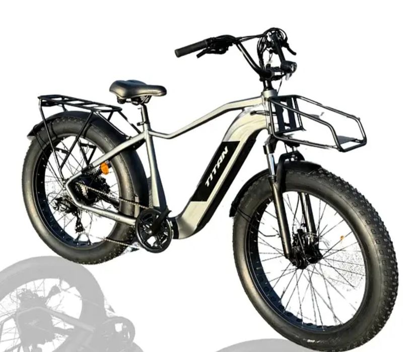 Електровелосипед E-Titan Aventure 26.4" 19" Сірий-Металік