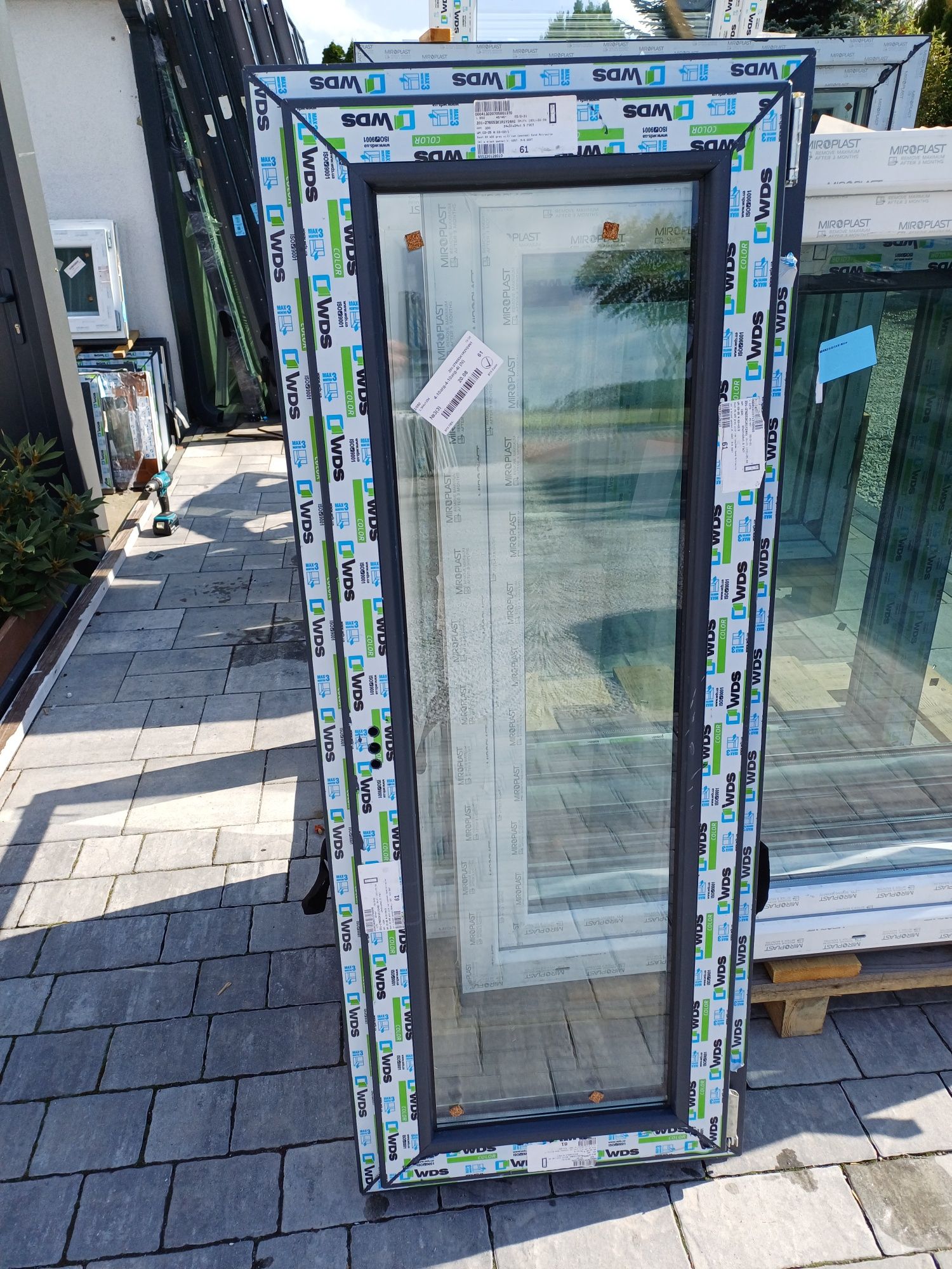 Okno pcv 55 x 140 antracyt