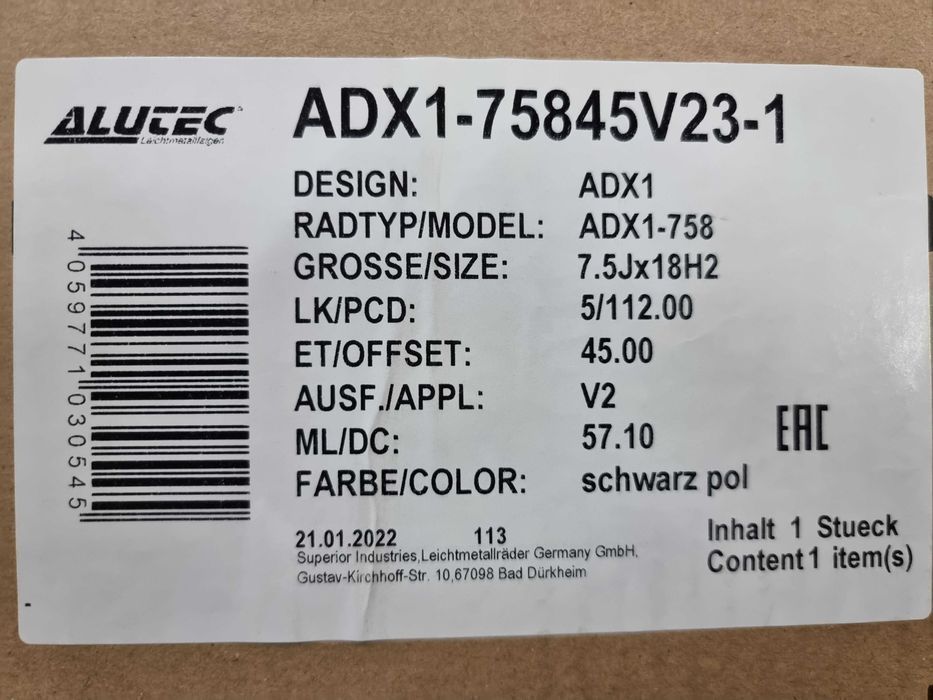 Nowe alufelgi SKODA 18" 5x112 KaroQ KodiaQ Octavia SuperB - Czarne