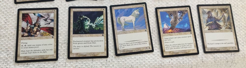 Magic the Gathering cartas aleatórias brancas
