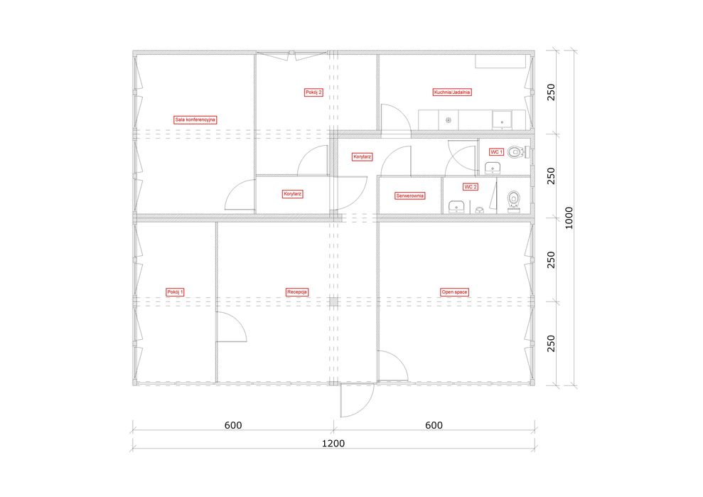 Kontener biurowy z WC socjalny mieszkalny handlowy