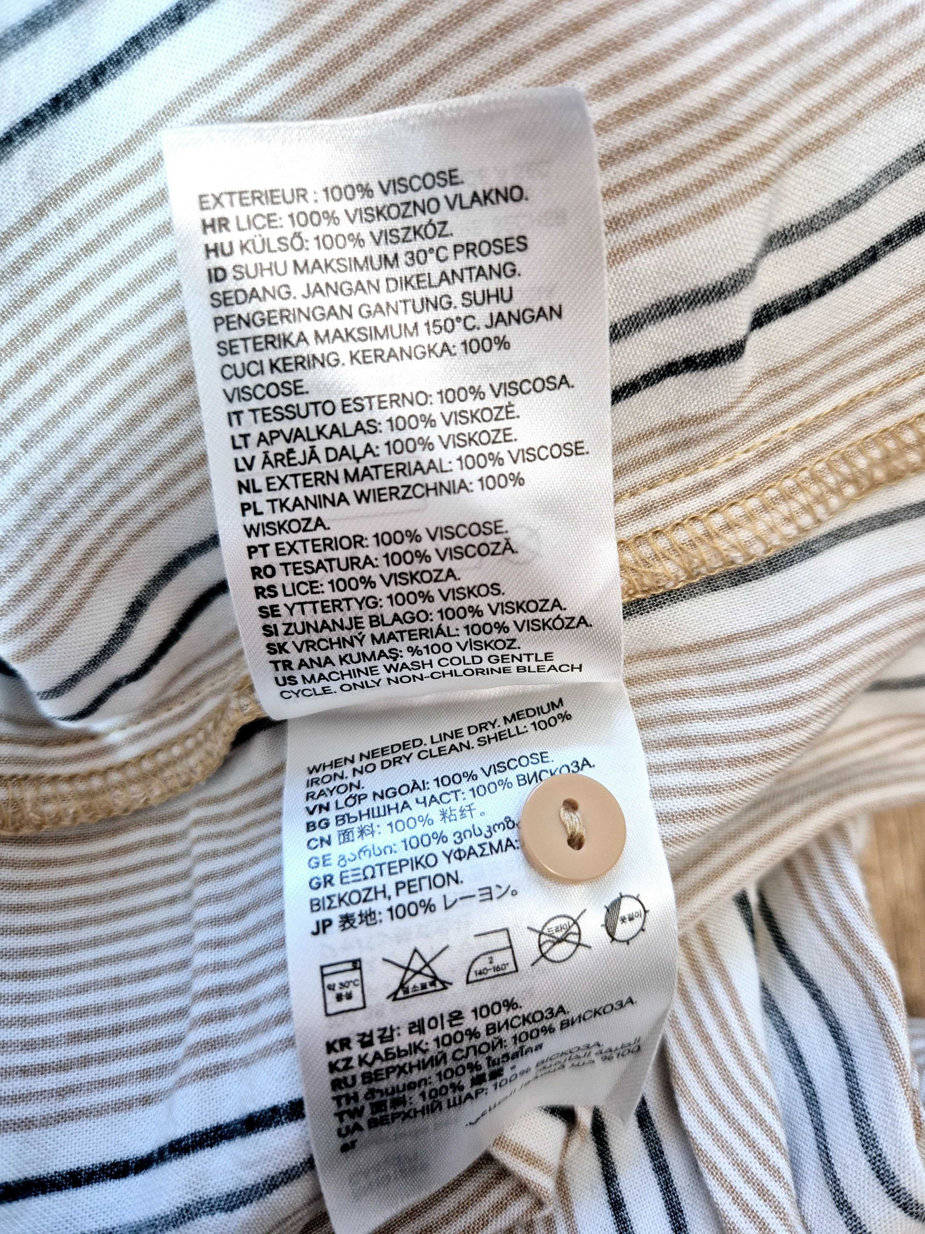 Nowa wiskozowa długa bluzka damska 100% wiskoza H&M 44 XXL plus size