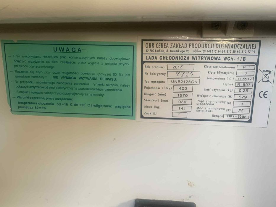 Chłodziarka witrynowa