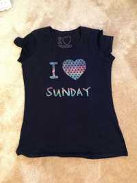 Cache cache i love Sunday t-shirt z nadrukiem