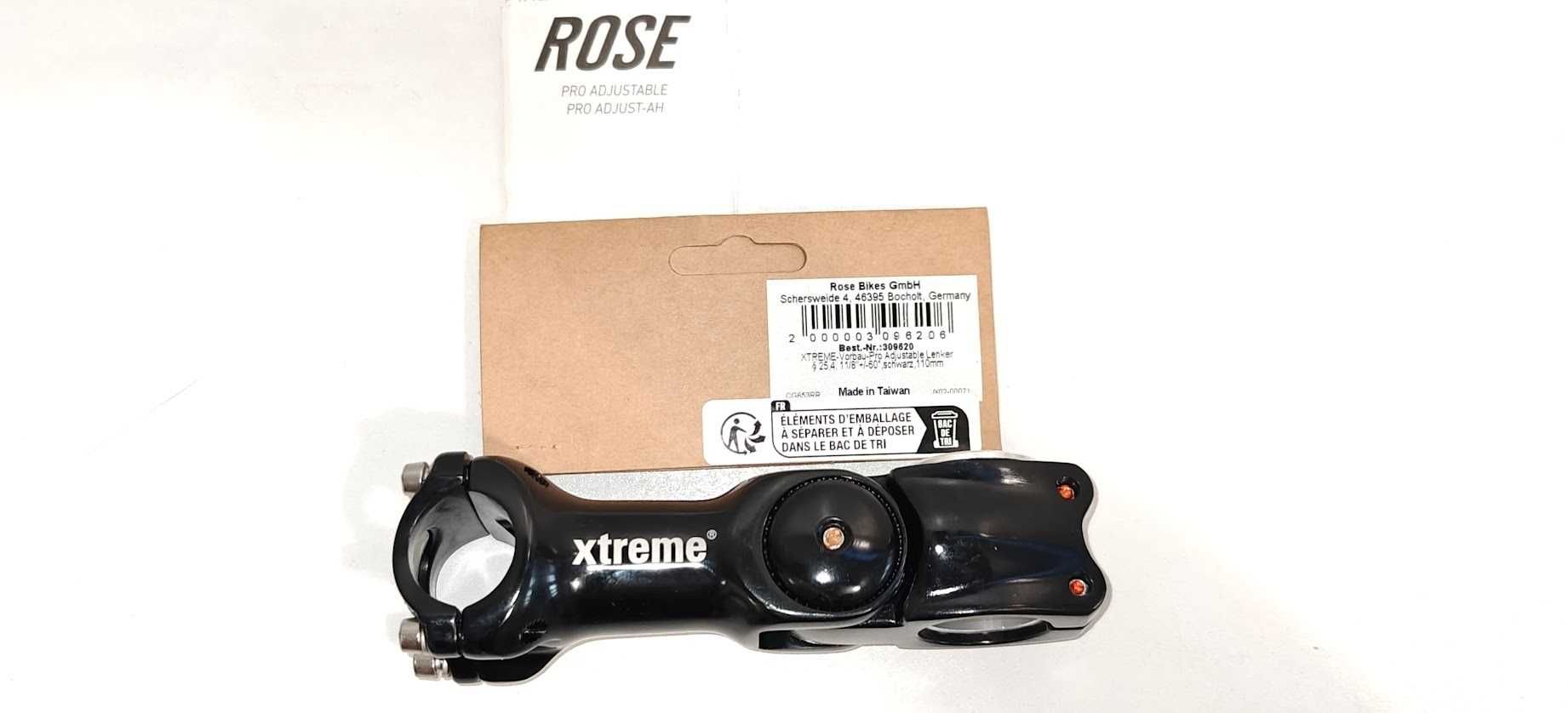 Mostek regulowany Rose Xtreme-Vorbau-Pro Adj. Lenker 25.4, 11/8" +/-60