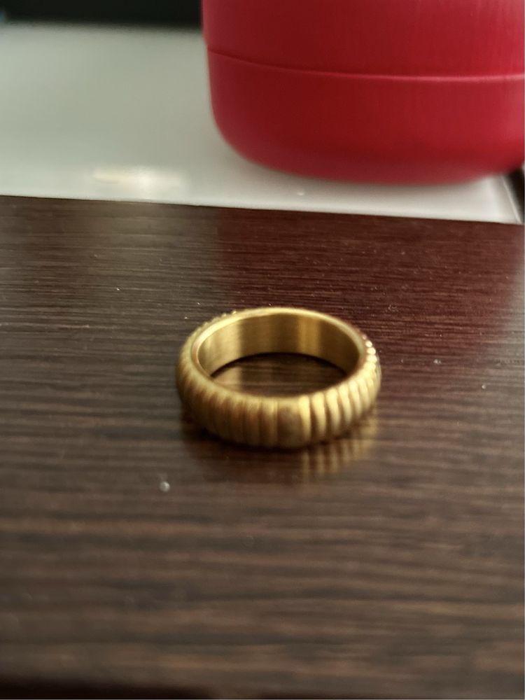Anel ONE aço dourado