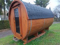 Sauna ogrodowa drewniana 300 beczka
