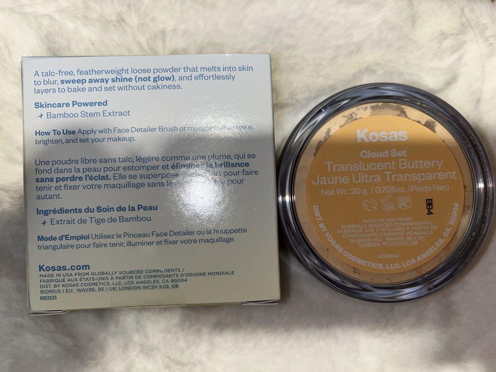 Kosas Cloud Set Translucemt and Setting loose powder