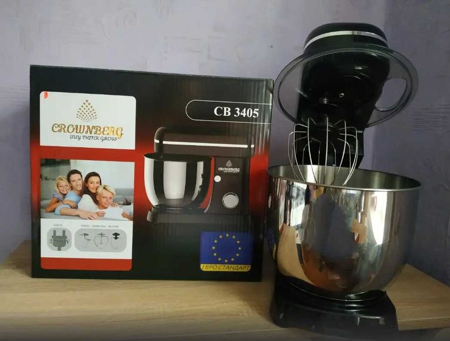 Кухонный комбайн Crownberg CB-3405 тестомес/миксер/блендер 5л 2200 вт