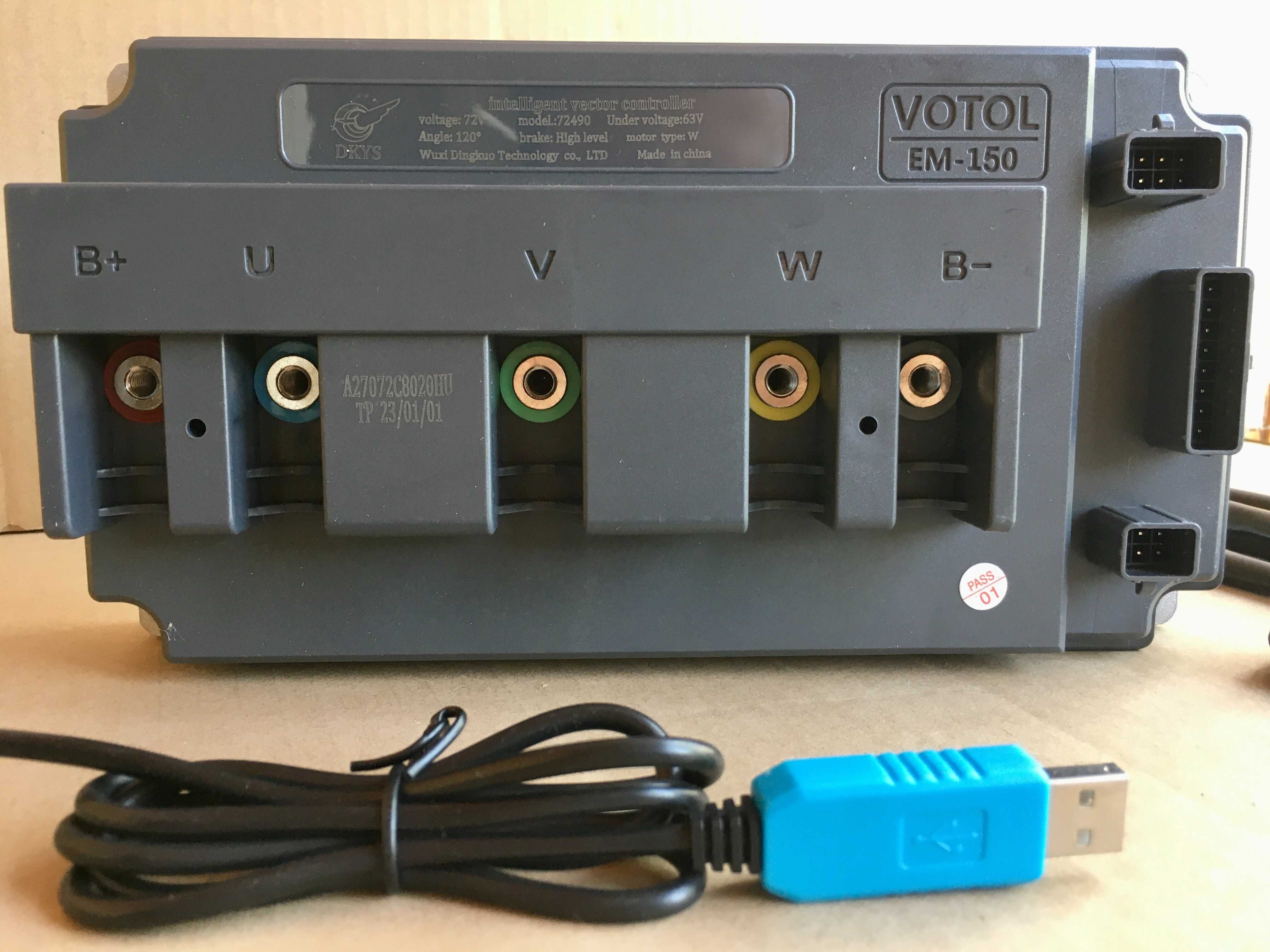 Синусный контроллер Mid drive BLDC Votol EM-150s 72490 EM-150 48v-72v