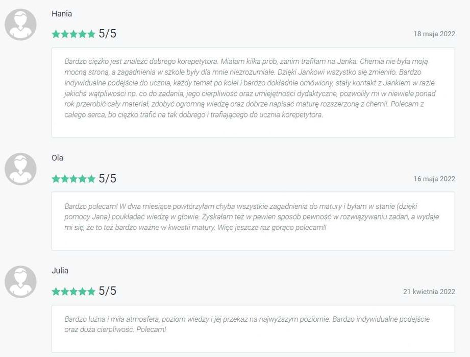 Profesjonalne korepetycje z chemii! Lekcje stacjonarne lub online!