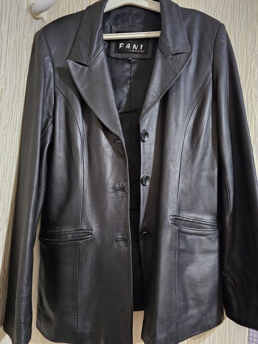 Трендовый кожаный пиджак бренд  Fani (Италия)
