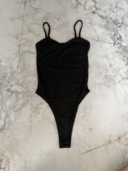 Czarne body na ramiączkach XS bodycon sexy