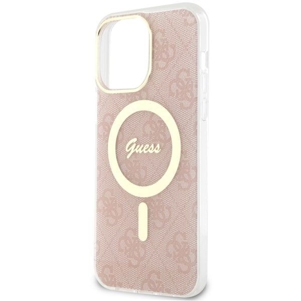 Guess Etui iPhone 14 Pro Max 6.7" 4G MagSafe Różowy/Pink
