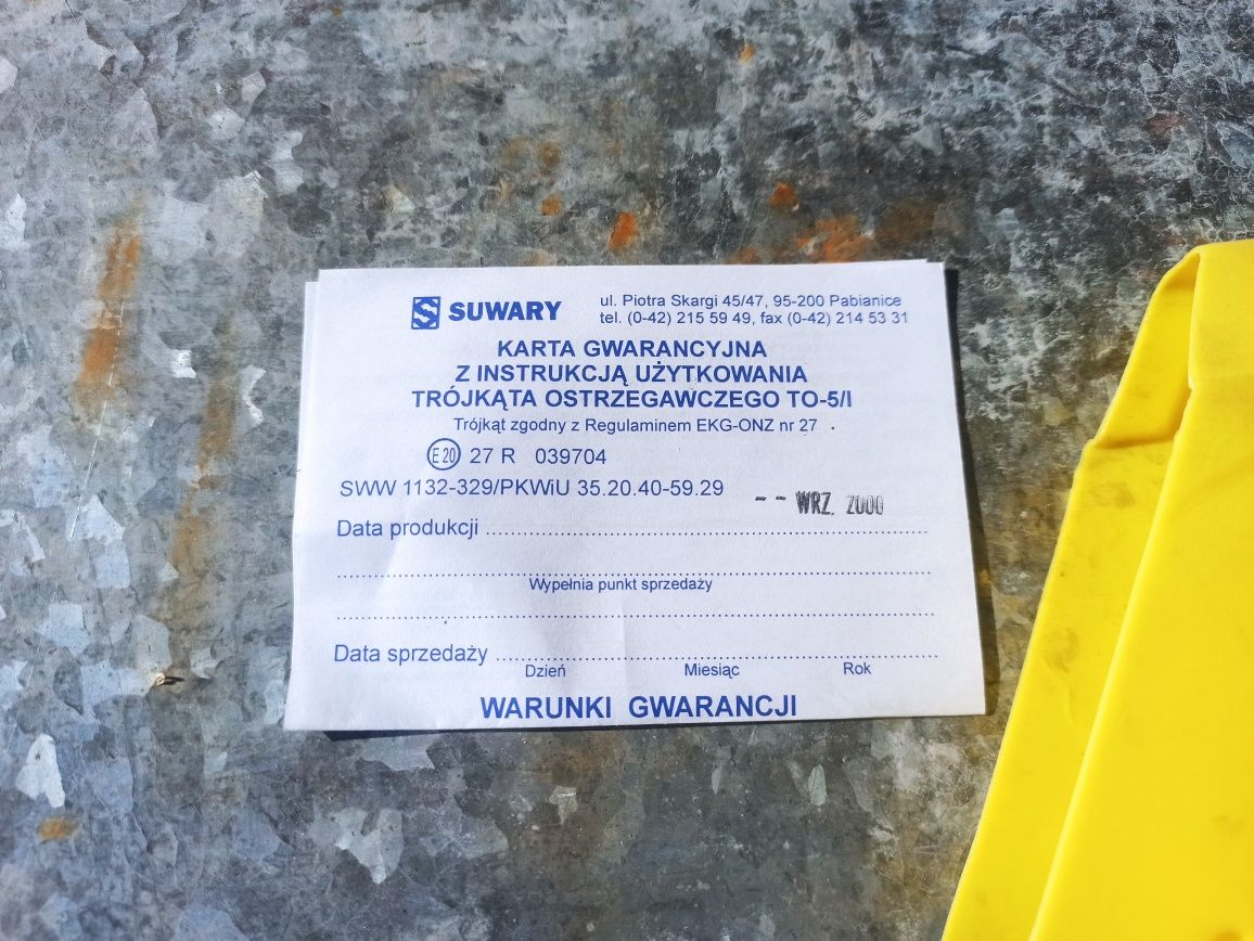 Trójkąt ostrzegawczy Daewoo-FSO