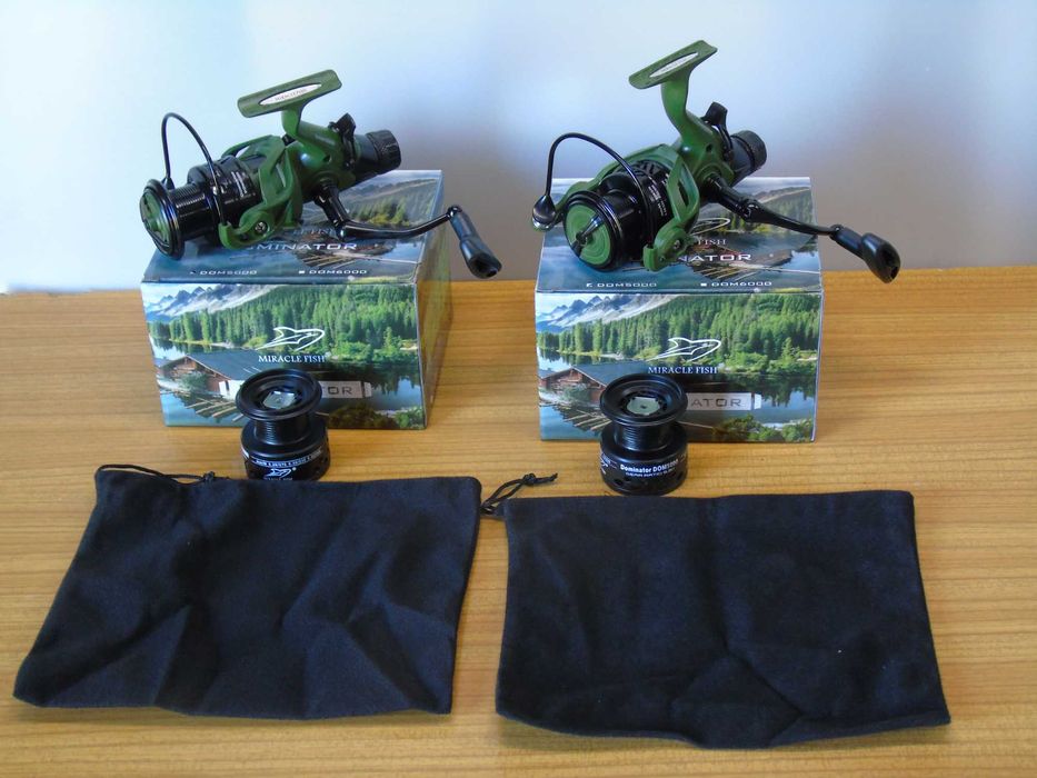 Kołowrotek wędkarski wolny bieg grunt Dominator 5000 solidny 2 szt.
