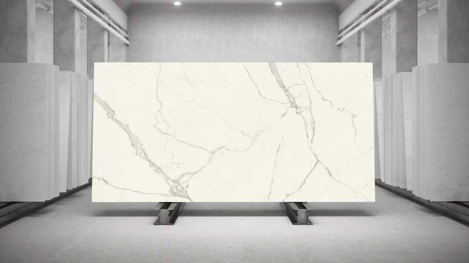 Spiek kwarcowy AtlasPlan Calacatta Extra 20mm 162x324cm! Okazja!